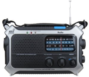Kaito KA550 Portable Solar / Hand Crank AM/FM, Shortwave & NOAA Weather Emergency Radio with Automatic Weather Alert & Cell Phone Charger